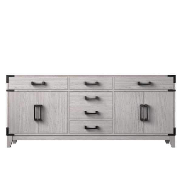 English Elm White Oak Double Bath Vanity - 72" W, Spacious Storage, Soft-Close Design, Natural Finish For Luxury B2731P259904-GIGA
