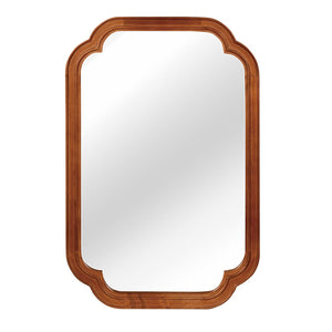 English Elm Yellowish Brown 24" X 36" Handcrafted Solid Wood Frame Mirror - Rustic Charm For Any Space W2203P389112-GIGA