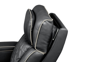 English Elm Fortuner Modern 3PC Upholstery Recliner Living Set with LED, Massage, Wireless Charging & Bluetooth Speakers Black B009S01802