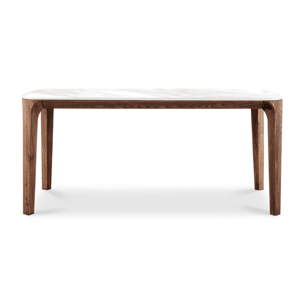 English Elm Modern Rectangular Walnut & Ceramic Dining Table - Stylish 5.9Ft Centerpiece For Any Occasion B353S00005