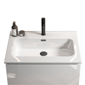 English Elm Bb0924Y311, Modern Integrated White Ceramic Basin With Single-Hole Faucet Compatibility & Easy Care W1865P163521