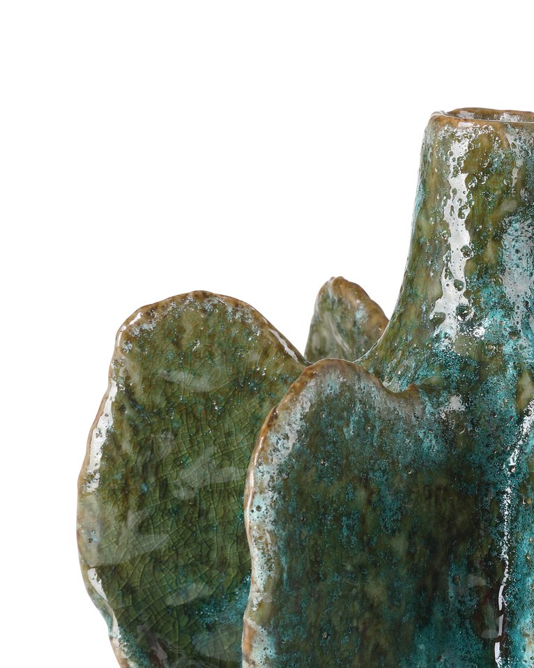 Currey & Company Urbano Handmade Porcelain Vase Set Of 2 – Vintage-inspired Garden Decor With Timeless Charm Green Porcelain 1200-1013-currey-company