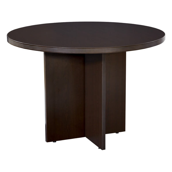 OSP Home Furnishings Napa Round Pedestal Dining Table Seats Four for Cozy Kitchen or Breakfast Nook Espresso NAP-27-ESP