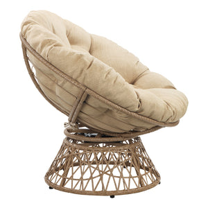 OSP Home Furnishings Papasan Chair Cream