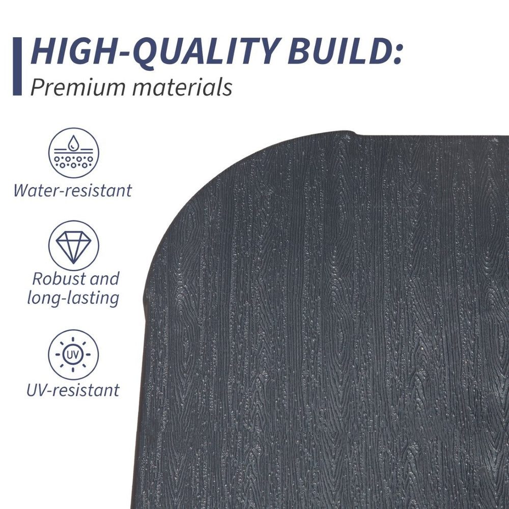 English Elm Patio Umbrella Base With Wheels - Heavy-Duty 300Lb Square Design For Offset Umbrellas, Black Finish W1859P304037-GIGA