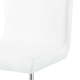 English Elm White and Chrome Side Chairs With Metal Sled Base (Set Of 2)