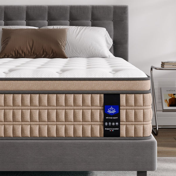 English Elm 12 Inch King Hybrid Mattress Gel Foam Pocket Springs Firm Support Cool Sleep B2716P415512