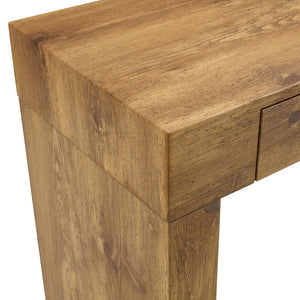 English Elm 4-piece Bar Set with Wood Grain Table Two Storage Drawers and Pu Leather Cushioned Stools W2920S00114