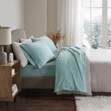 True North by Sleep Philosophy Soloft Plush Casual Micro Plush Sheet Set BL20-0604 Aqua