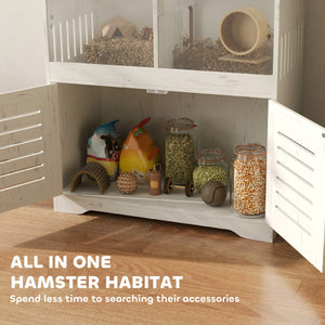 English Elm Pet Hamster Enclosure with Acrylic Panels Lockable Top Mdf Frame and Enrichment Accessories T3971P407506