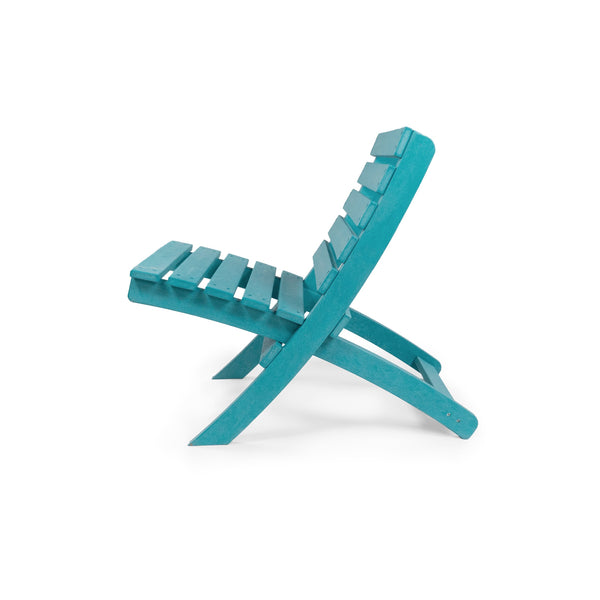 English Elm Grandcourt Recycled Hdpe Outdoor Folding Chair with Marine Grade Hardware for Patio Use Teal B2745P409672