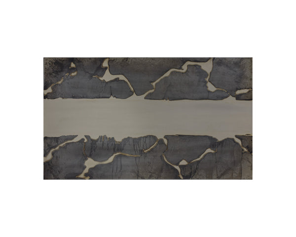 Sunpan Toreno Coffee Table - Handcrafted Antique Brass with Unique Patina Finish, Global Travel Inspired Design