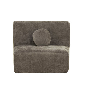 English Elm 140" Curved Sectional Sofa 3 Piece Lamb Wool Upholstered Retro Modern Living Room Set N767P277684D