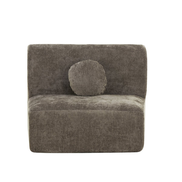 English Elm 140" Curved Sectional Sofa 3 Piece Lamb Wool Upholstered Retro Modern Living Room Set N767P277684D
