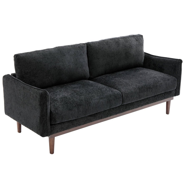 English Elm Modern Chenille Loveseat with Pocket Spring Cushions and Rubberwood Legs for Living Room N763P347228B