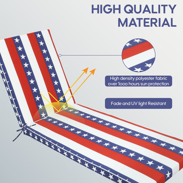 English Elm 2PCS 75in Chaise Lounge Cushion Set for Patio – High Resilience Foam, Durable Comfort, Indoor/Outdoor W419P295394