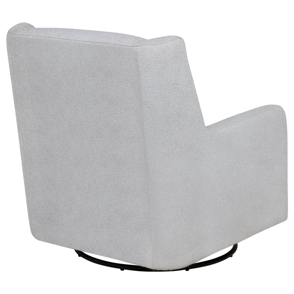 English Elm Calianna Boucle Barrel Accent Chair with Oak Legs for Living Room or Bedroom Grey B062P451747