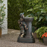 Christopher Knight Home® - Noble House - Arno Children Playing Water Fountain, Brown