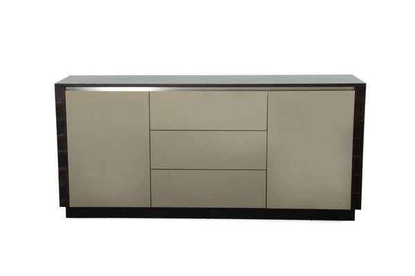 VIG Furniture Caligari Modern Oak & Grey Gloss Buffet With Soft-Close Drawers, Ample Cabinet Storage, Fully Assembled VGUNAC642-183