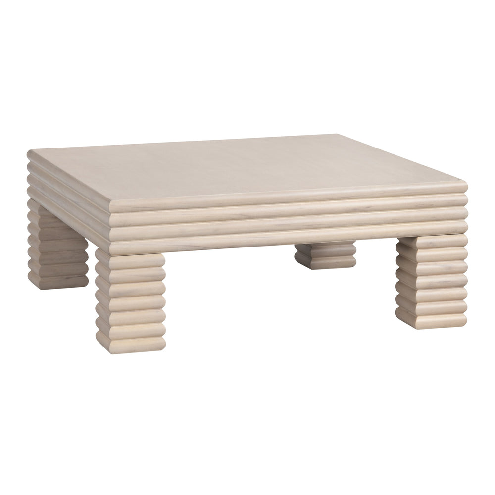 Crestview Collection Coastal Cocktail Table - Natural Bayur Wood, Sculptural Elegance, Minimal Assembly For Your Living Space Cream Solid Wood Cvfdr1224