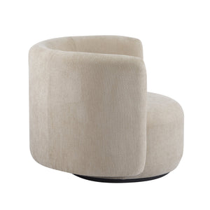 English Elm Christopher Knight Home® - Swivel Contemporary Accent Armchair with Lumbar Pillow, 360° Rotation, Metal Base Durability khaki 37.75 L x 33.75 W x 26.5 H N776P368491K