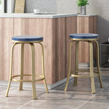 Christopher Knight Home® - Noble House - Skyla Modern Industrial Swiveling Counter Stool (Set of 2)