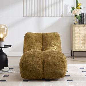 English Elm Creative Bean Bag Sofa Chair with Plush Superfiber Cover and Soft Foam Filling for Luxe Comfort Brown W1996P266259