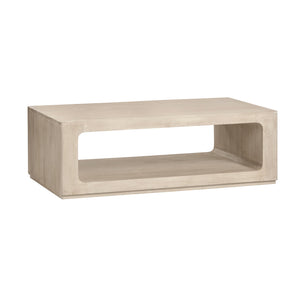 Crestview Collection Coastal Accent Tables - Modern Solid Wood Console With Open Shelf For Stylish Living Room Storage Cream Solid Wood Cvfnr4830