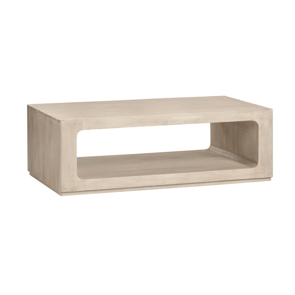 Crestview Collection Coastal Accent Tables - Modern Solid Wood Console With Open Shelf For Stylish Living Room Storage Cream Solid Wood Cvfnr4830