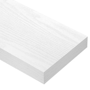 English Elm Bathroom Floating Shelves Matte Steel Set of 2 Farmhouse Wall Mounted Storage White W2181P474864