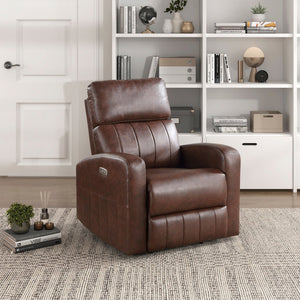 English Elm Power Lift Recliner Chair Faux Leather Upholstered Transitional Living Room Seat B011P262303