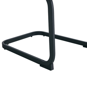 English Elm Modern Chic Dining Chairs with Faux Leather Padded Seat, High-Density Foam Comfort & Metal Legs Set Brown 38.97 L x 19.29 W x 18.11 H W1512P395378