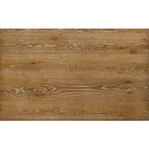 English Elm 5 Piece Antique Natural Oak Wood Dining Set with Cushioned Chairs, Compact Solid Wood Table Brown B011P379420