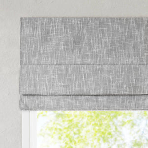 English Elm 1-piece Cordless Roman Shade Linen Look Blackout Polyester Viscose Bedroom Window B035P437524