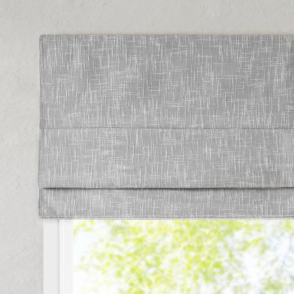 English Elm 1-piece Cordless Roman Shade Linen Look Blackout Polyester Viscose Bedroom Window B035P437524