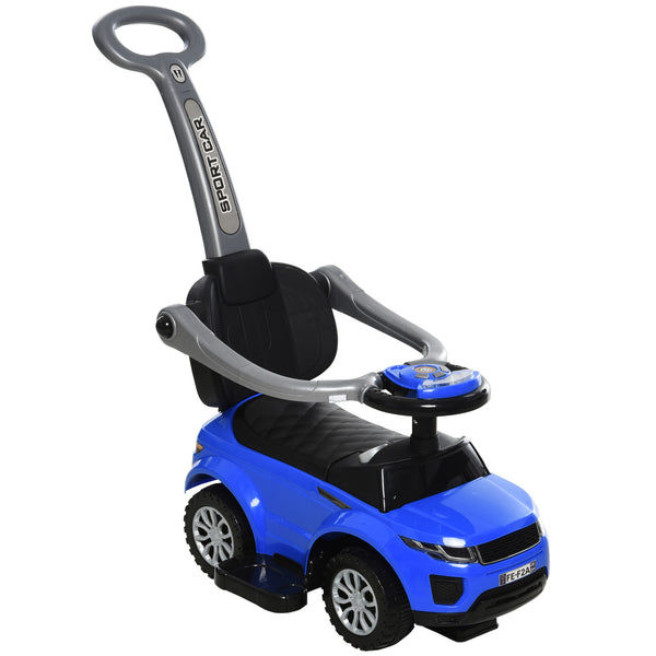 English Elm Aosom Toddler Ride on Push Car with Horn Music Steering Wheel and Secure Guardrail W2225P229755