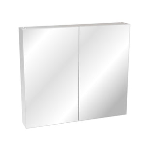 English Elm 32'' Aluminum Medicine Cabinet Wall Mount Bathroom Mirror with Adjustable Shelves Silver W708P379207