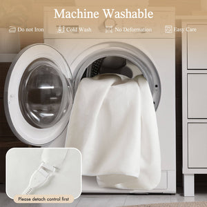 English Elm 1-Piece King Heated Mattress Pad - Cozy Comfort With 5 Heat Settings & Deep 15" Skirt For Winter Warmth B035P408314