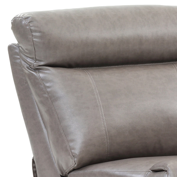 English Elm Ward PU Wedge Sectional Piece for Spacious Seating – Durable Faux Leather, Easy-Clean, Converts Easily Gray 60 L x 26 W x 30 H B078P301549
