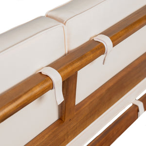 English Elm Christopher Knight Home® - Aston Left-Side 2-Seater Sofa In Beige - Stylish Acacia Wood Loveseat For Outdoor Comfort & Durability N773P252037B