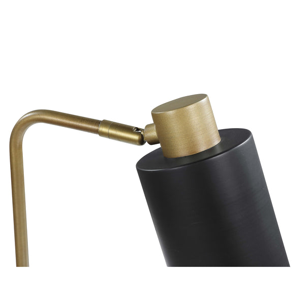 English Elm Dharma Antique Brass Metal Task Lamp with Matte Black Shade for Desk or Nightstand B062P441030