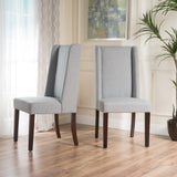 Christopher Knight Home® - Noble House - Rory Contemporary Fabric Wingback Dining Chair - Set of 2