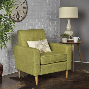 Christopher Knight Home® - Noble House - Sawyer Mid Century Modern Muted Green Fabric Club Chair