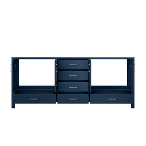 English Elm Navy Double Bath Vanity 80" W x 22" D – Solid Wood Frame, Fully Assembled, Soft-Close Drawers, Ample Storage B2731P258955