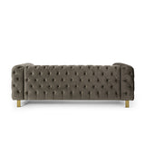 Christopher Knight Home® - Noble House - Keyser Modern Glam Tufted Velvet 3 Seater Sofa