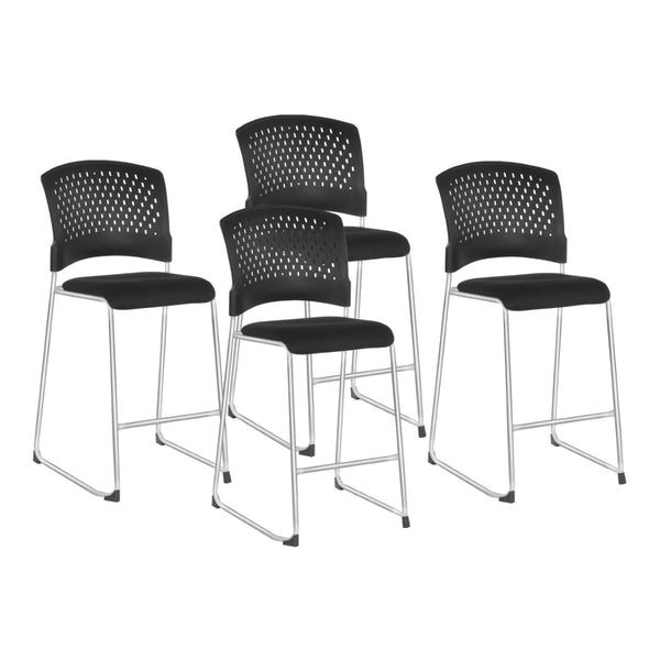OSP Home Furnishings Tall Stackable Office Visitor Chairs Ergonomic Commercial Seating for Reception Areas 4/Ctn 88657C4-30