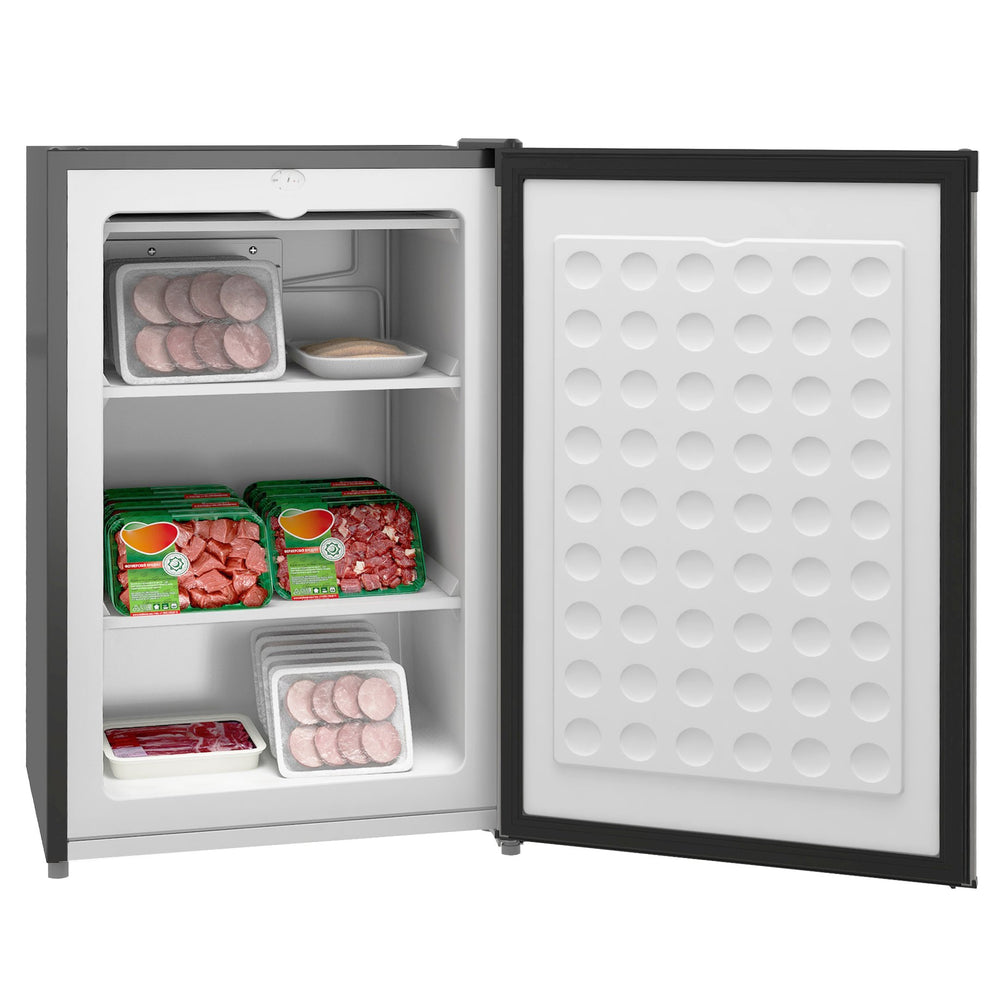 English Elm Homcom Compact Upright Freezer 3 Cu Ft with Adjustable Thermostat for Dorm Apartment Silver W2225P200390