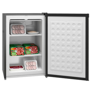English Elm Homcom Compact Upright Freezer 3 Cu Ft with Adjustable Thermostat for Dorm Apartment Silver W2225P200390