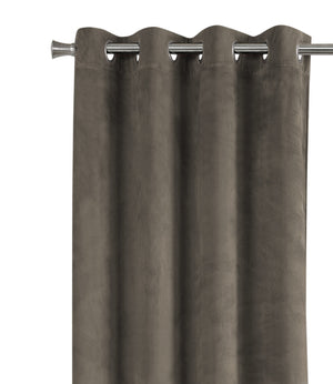 English Elm Curtain Panel Set Of 2, 54" W X 95" L, Modern Taupe Velvet, Room Darkening For Living Room & Bedroom B2710P218776