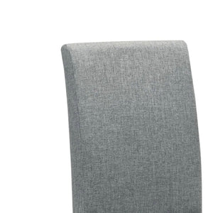 English Elm Muly Upholstered Dining Chair Set of 4 Padded Gray Fabric Modern Wood Frame B056P412640